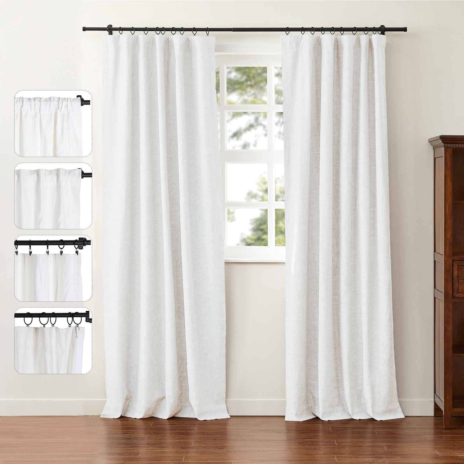 Jawara Luxury Custom Linen Cotton Curtain Soft Top