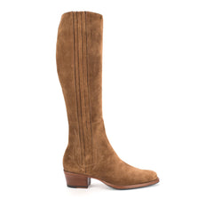 long tan suede boots