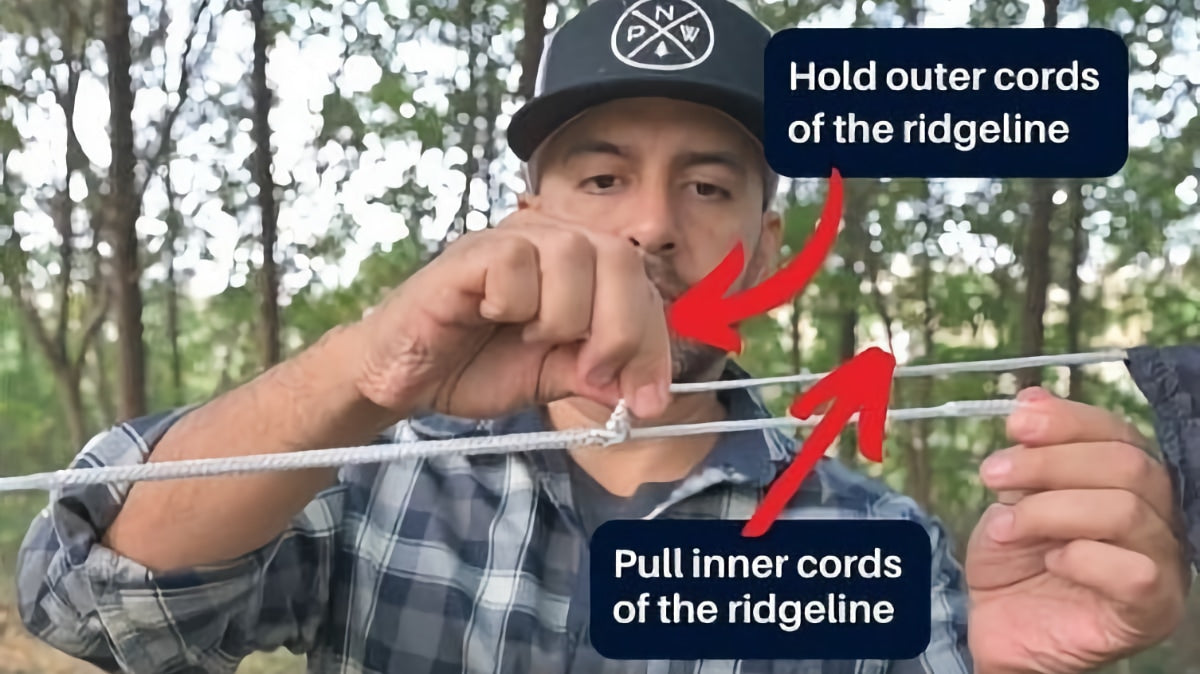 How to set up the hammock Ridgeline? | Onewind outdoors