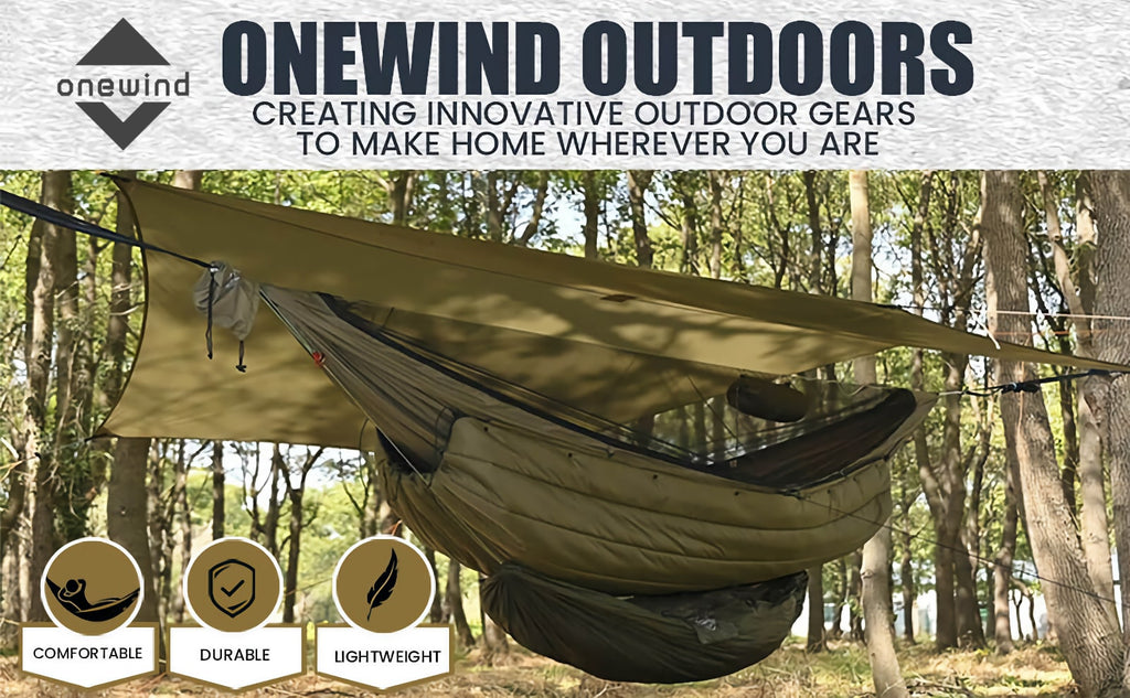 12ft Large Wide 2 persons Zipper Camping Hammock | Onewind outdoors