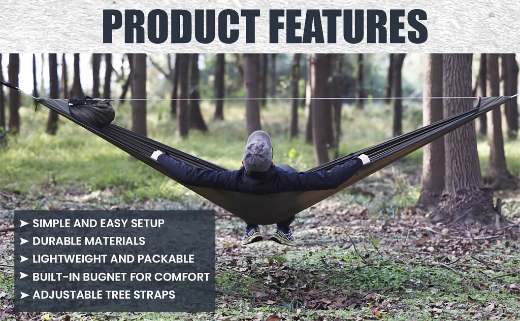 Onewind 11ft Zipper Camping Hammock Features | Onewind outdoors