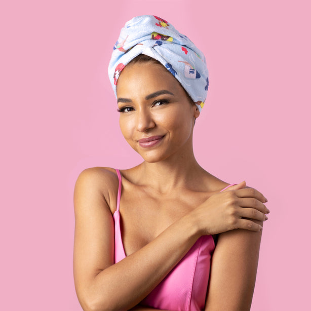 Get Your SatinWrapped Hair Towel in Blush  Free Shipping on Orders 35   KITSCH