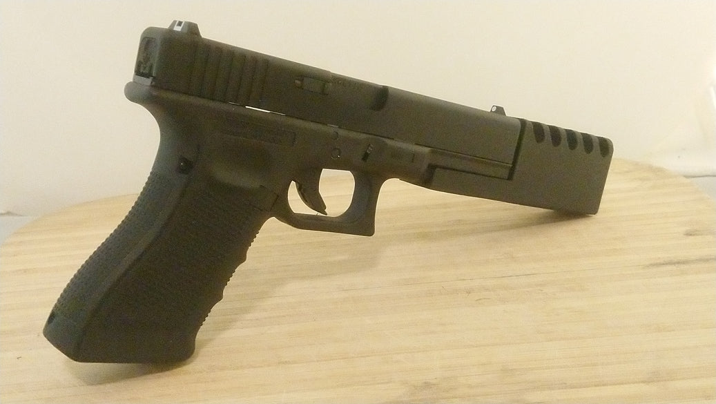 Airsoft3D Frame Mounted Airsoft Compensator (PE+) for G19 SoftAir Pistol Gun - Hitman Assassin Mod