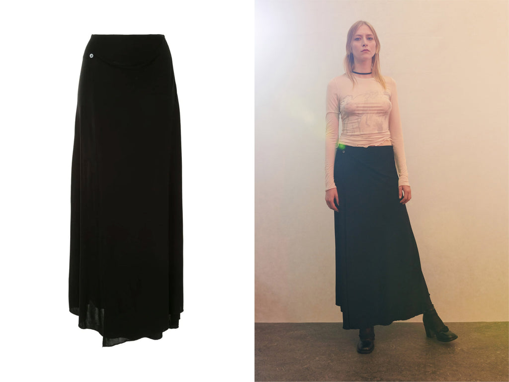 Manifesto Our Legacy BLACK JERSEY BIAS SKIRT Womenswear