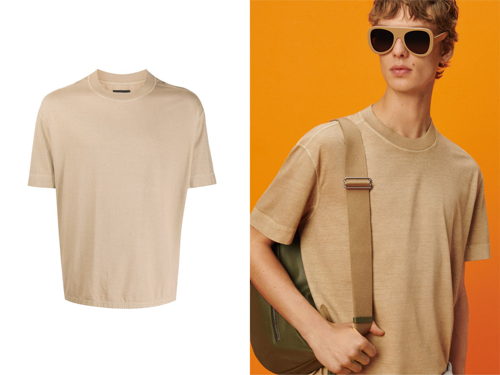 Manifesto Joseph Mens Sand Garment Dye Tshirt