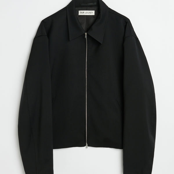 Black Worsted Wool Mini Jacket – MANIFESTO