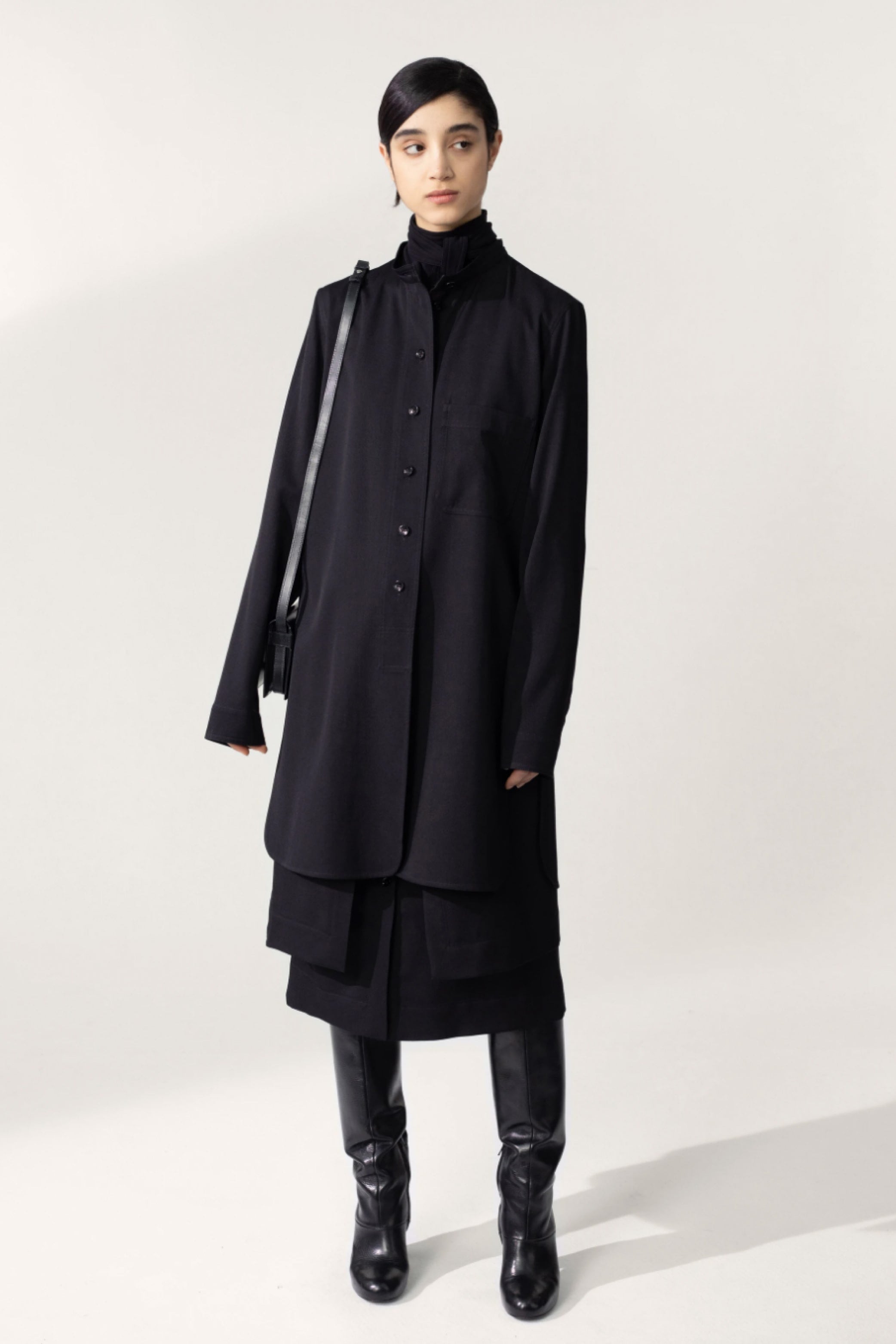 Black Long Overshirt – MANIFESTO