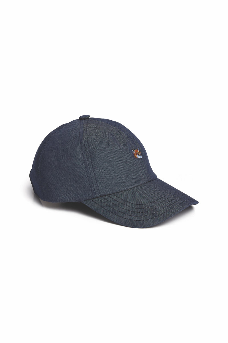 Download Small Fox Head Embroidery Navy Cap - MANIFESTO