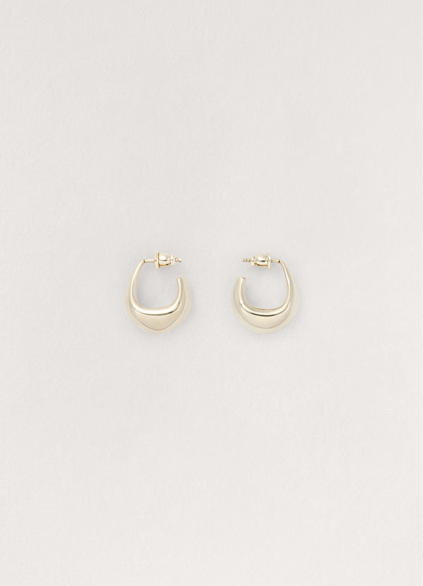 Gold Curve Mini Drop Earrings