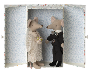 Wedding Mice Couple In A Box - Tallokas Road