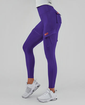 Solo Cargo Leggings - Deep Violet, Firmabs