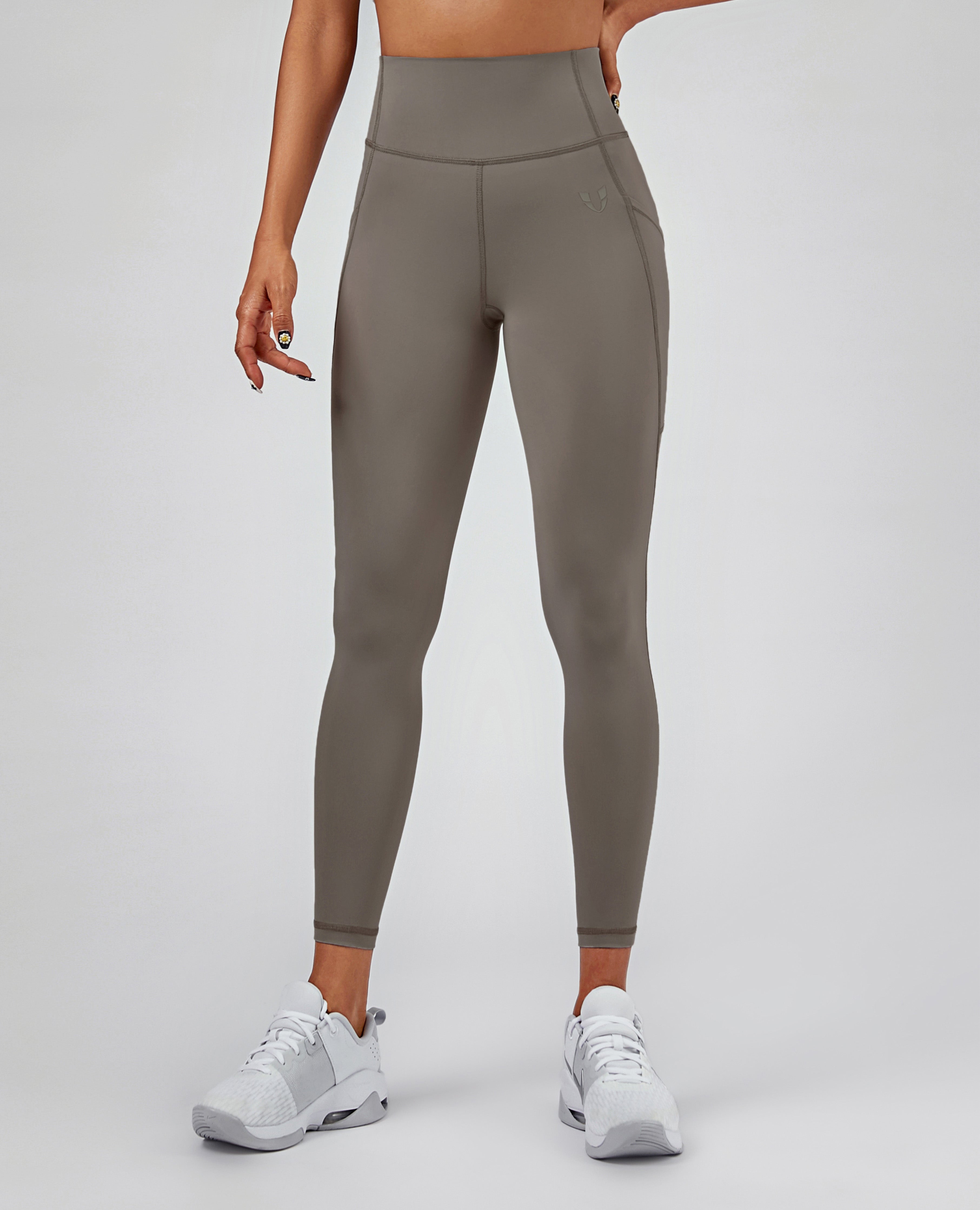 Fila womens Skyler Lame High-waisted Leggings - grey - LG 26