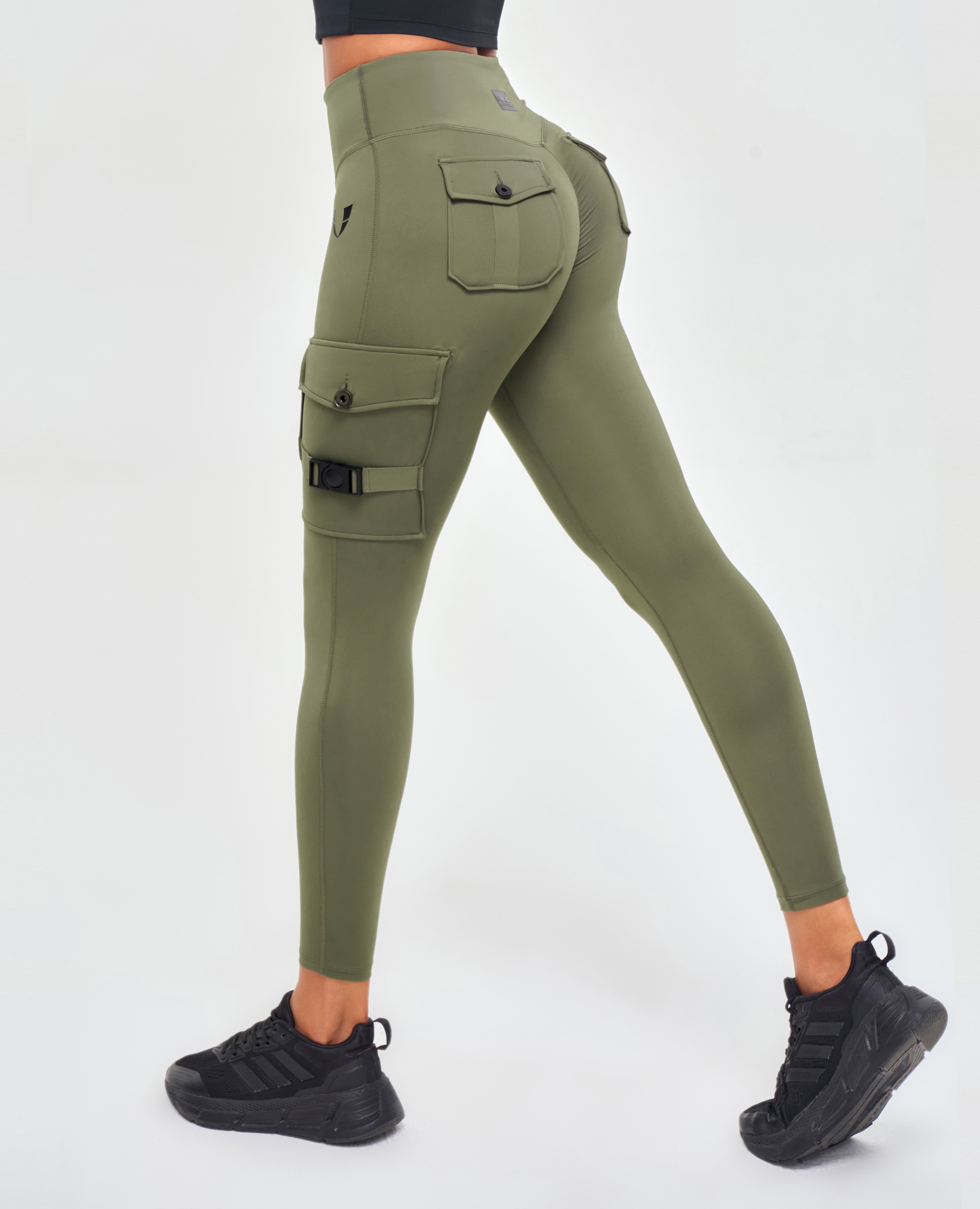 Cargo Fitness Leggings - Olive - Firmabs product image