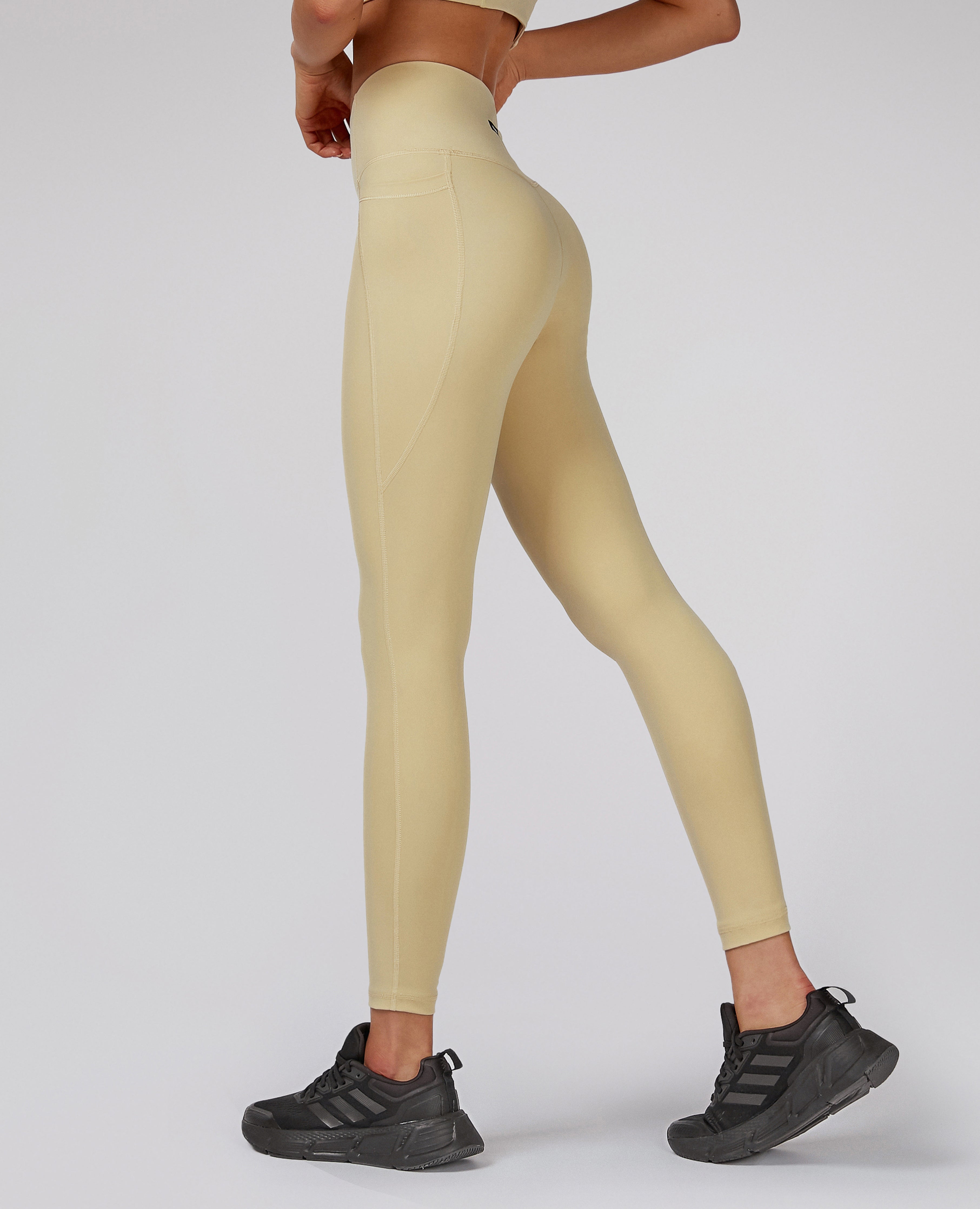 Gini London Light Brown High Waist Cuffed Leggings | New Look