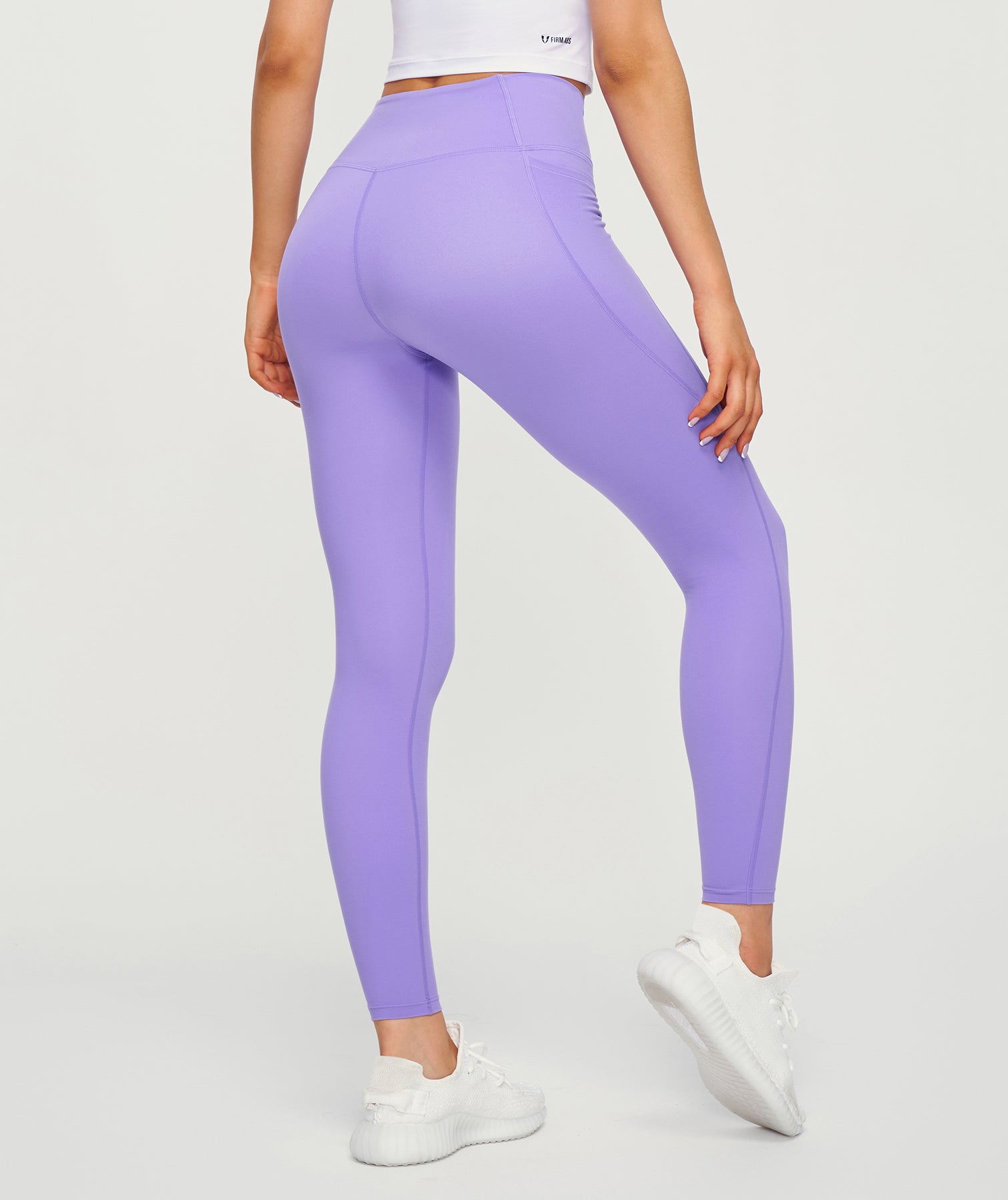 High Waisted Workout Leggings Light Yellow