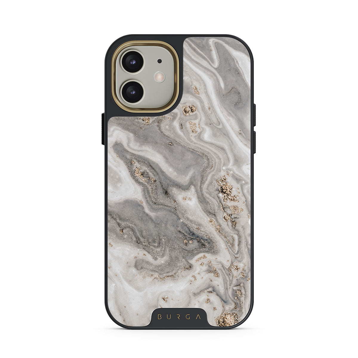 Photos - Case BURGA Snowstorm - Grey Marble iPhone 12 , Elite  / Gold HO03ELIP12E (MagSafe)