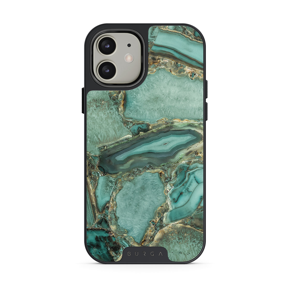 Photos - Case BURGA Ubud Jungle - Turquoise iPhone 12 , Elite / Gunmetal TR04ELIP12EL-dark 