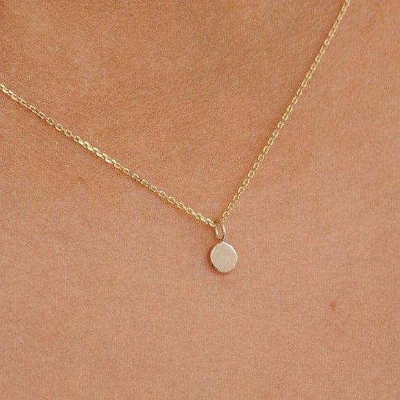 9ct Gold Fluted Initial Necklace | Under the Rose