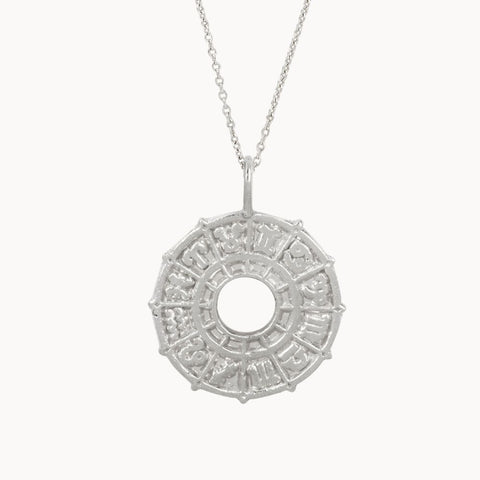 Silver Personalised Zodiac Medallion Necklace £96.00