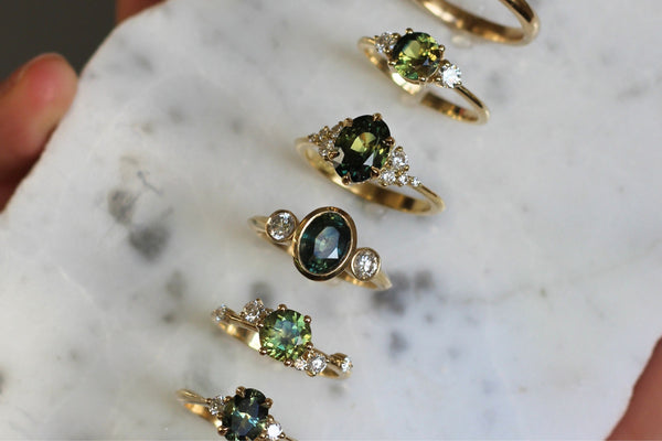Platinum two-stone sapphire and diamond engagement ring – McCaul