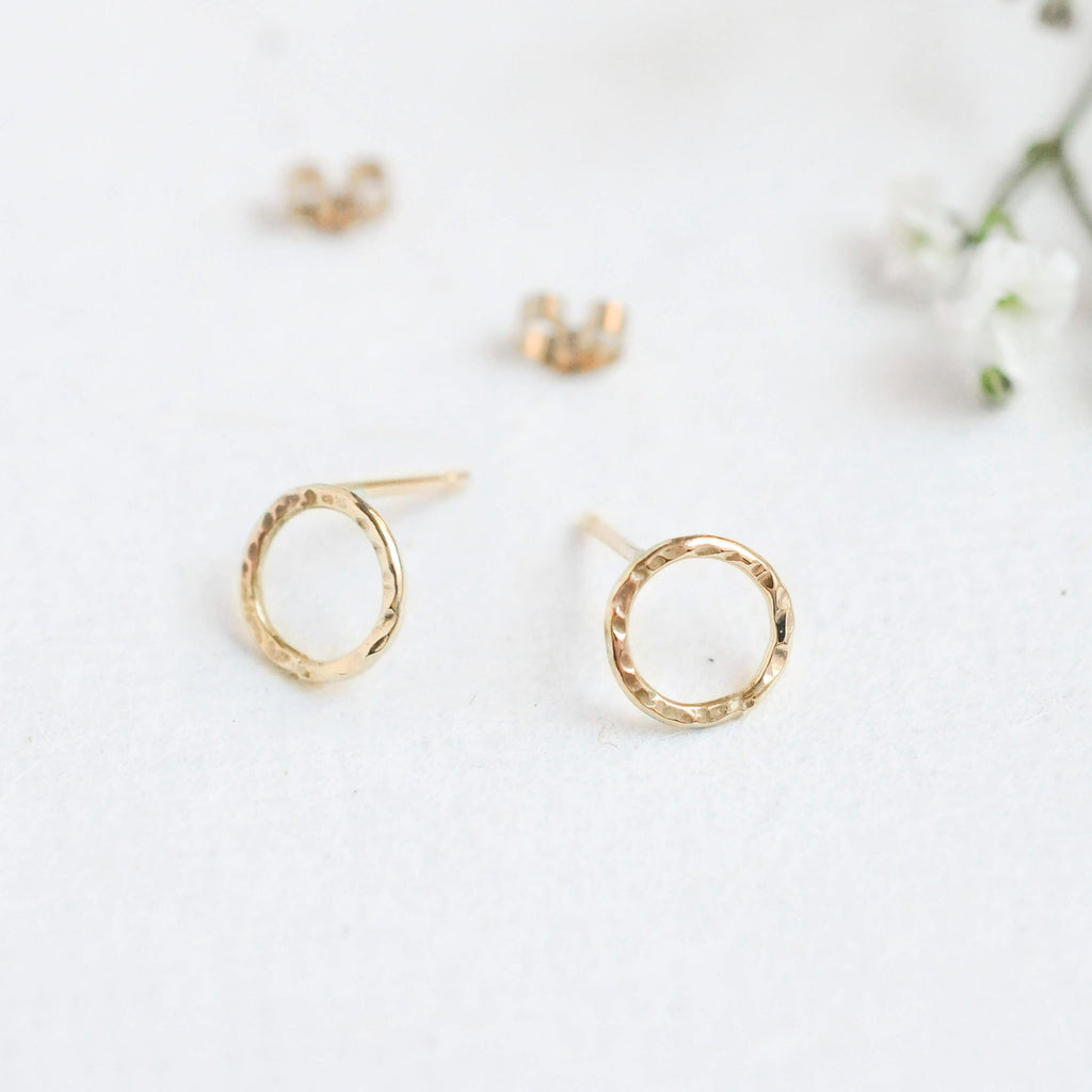 Travel Huggie Gold Charm Earring with Pavé Crystals on A Cuff Hoop | Oomiay