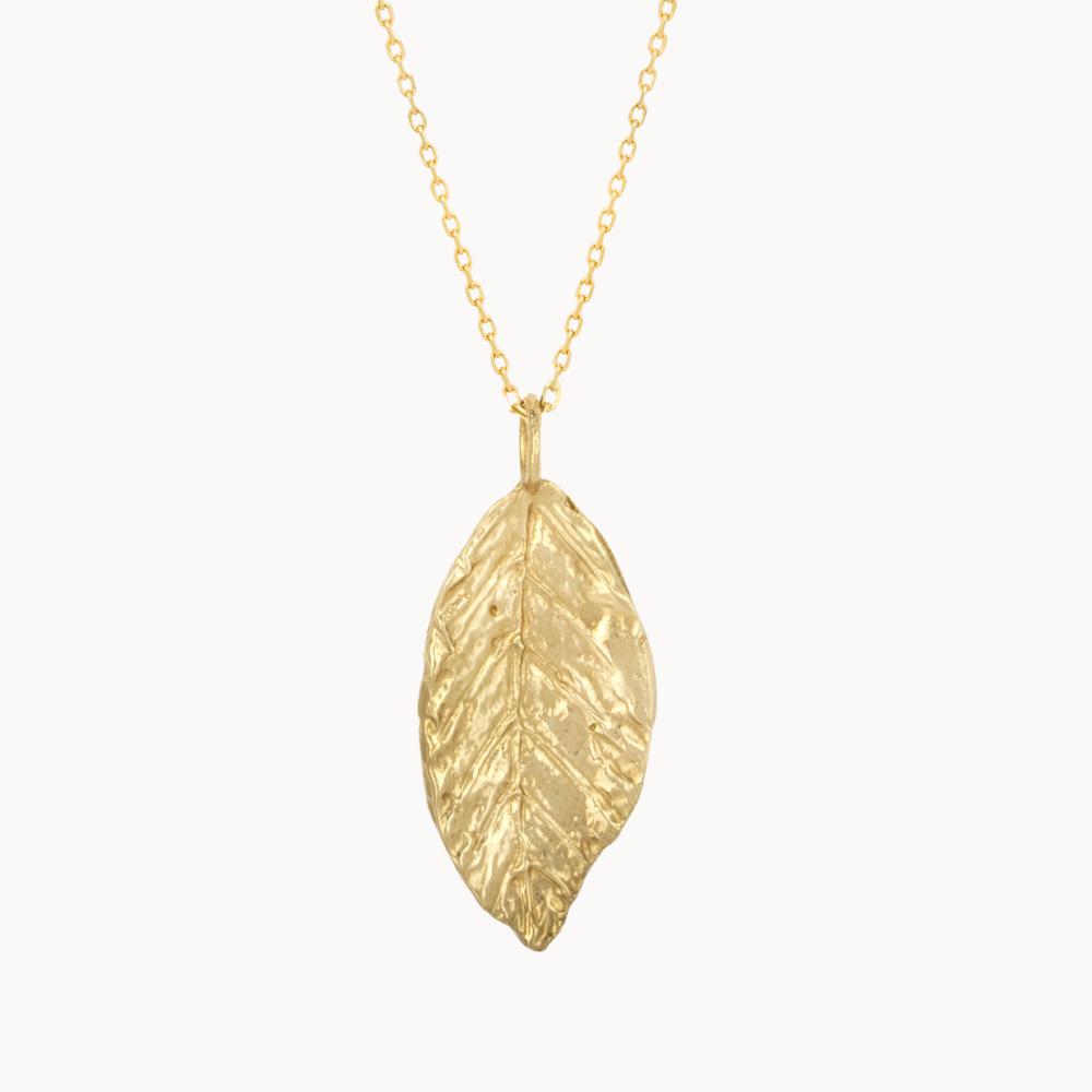 Palm Leaf Necklace, 18Kt Gold Plated | Palm Beach and Company
