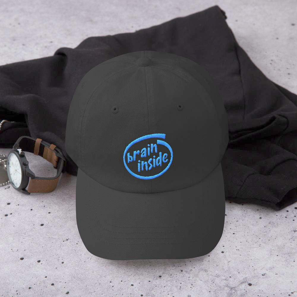 Download Brain Inside Intel Logo Hat Programmers Will Conquer PSD Mockup Templates