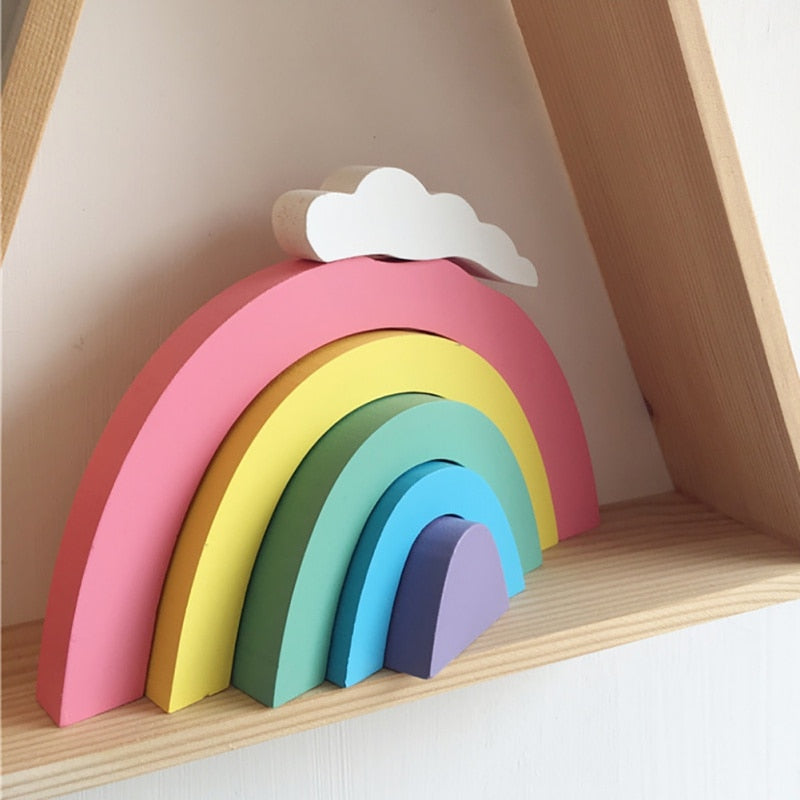 kids wooden rainbow