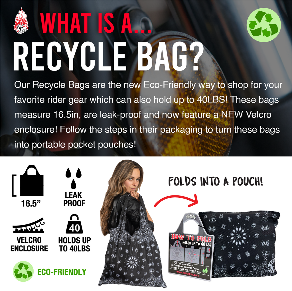 Vintage USA Flag Recycle Bag – Hair Glove