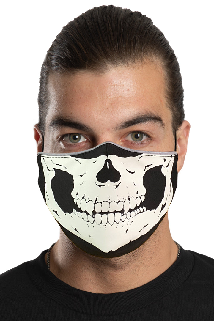 Download Defleshed Skull (GLOW IN THE DARK) Face Mask Set - Hair Glove