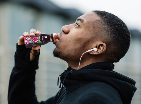 Athlete drinking Beet-It