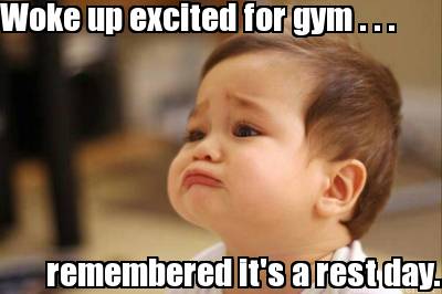 Rest Day meme, Blonyx Blog, article about overtraining