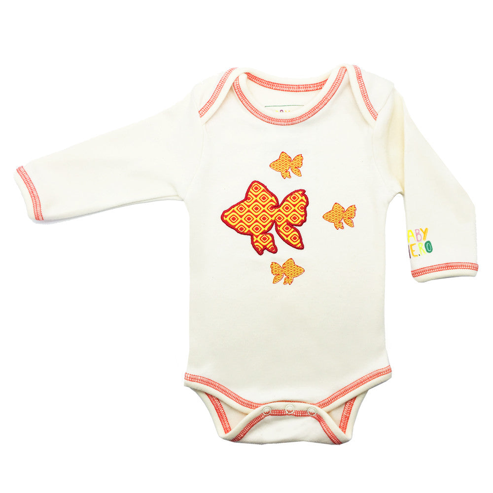 orange long sleeve onesie