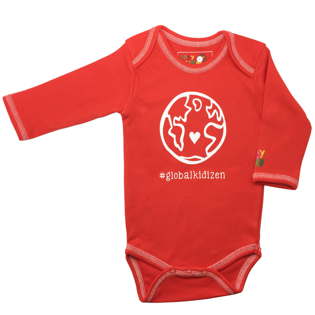 red long sleeve onesie baby