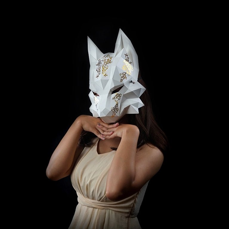 Futuristic Fox Mask - White product