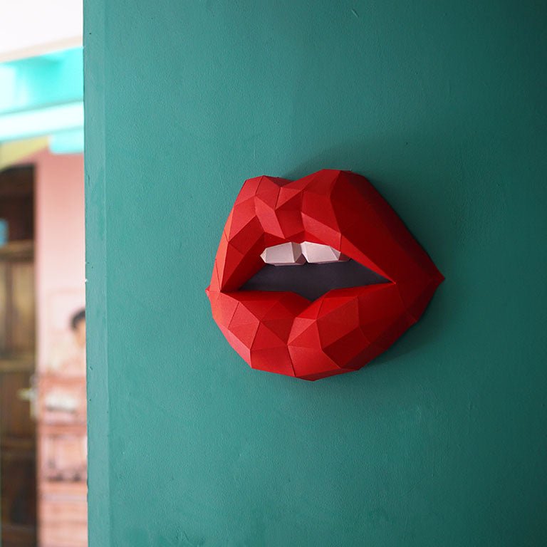 Red 3D Lips Wall Art product