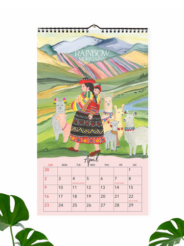 Rainbow Mountain Peru The Spring Palette Travel Calendar 2023