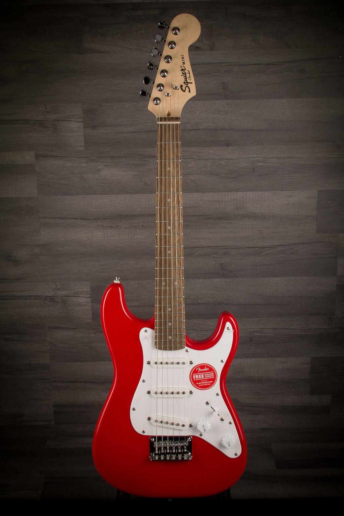 fender squier strat red