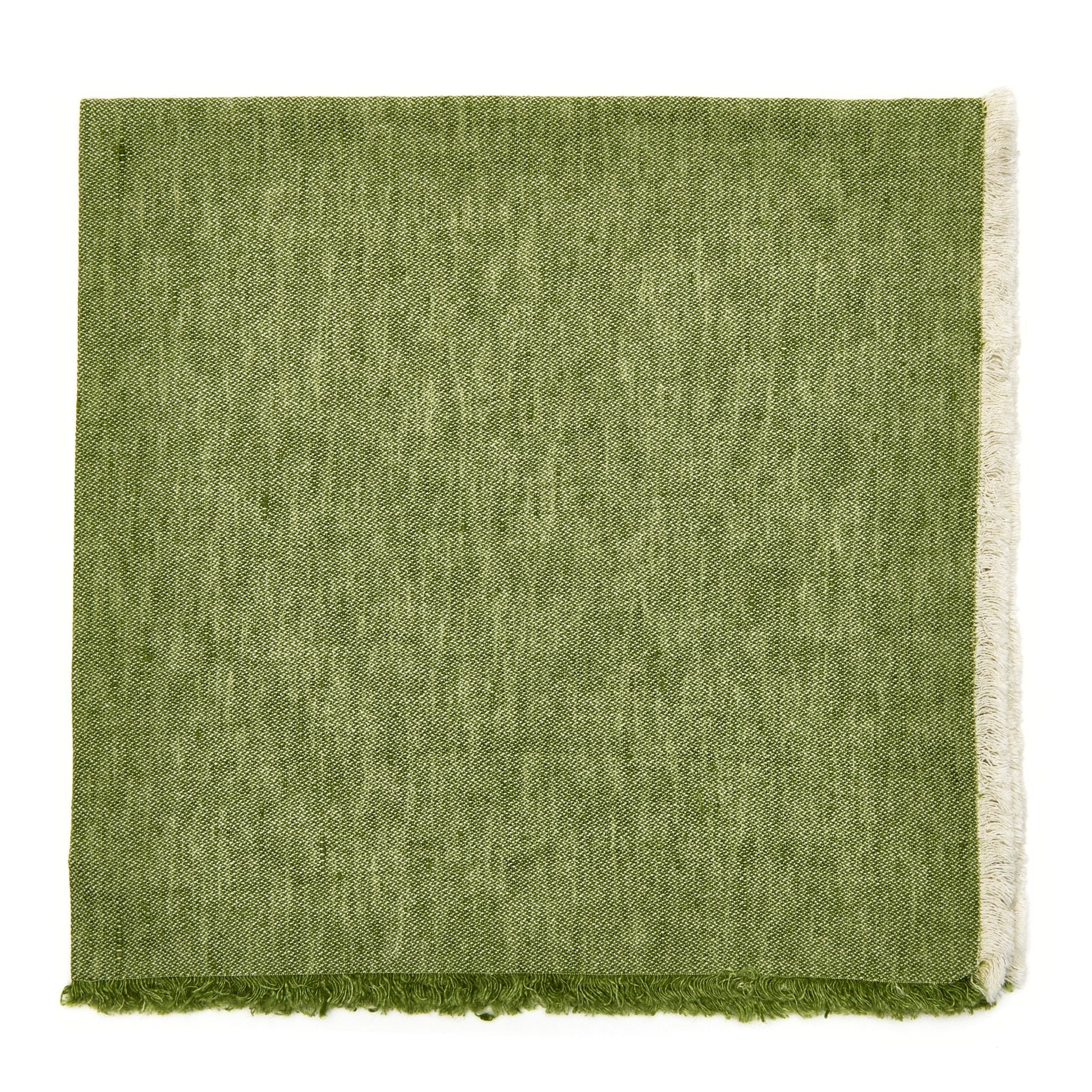 Washed Fringe Edge Napkin - Moss