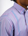 Amethyst Vintage Stripe Cotton Slim-Fit Shirt