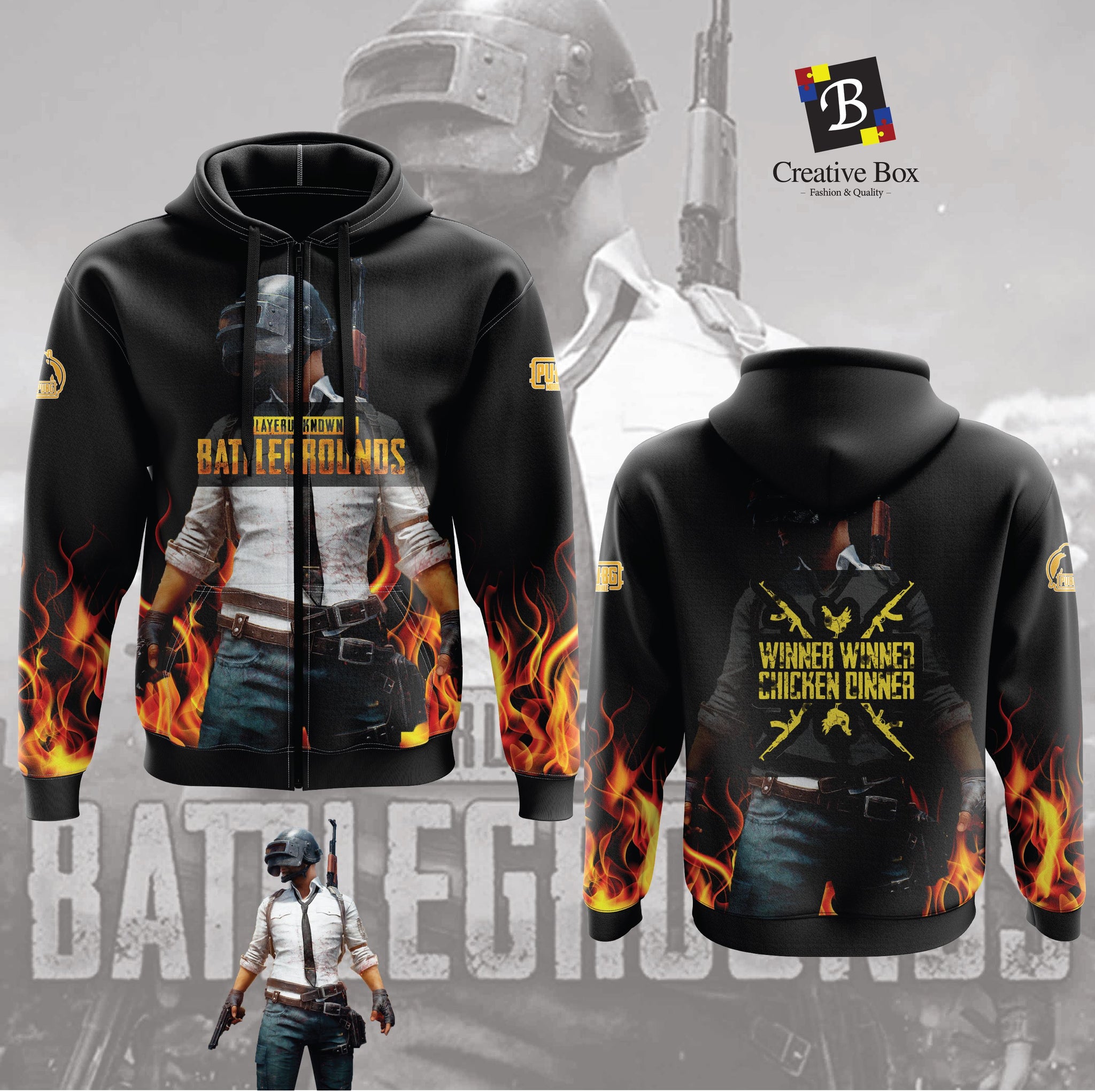 2020 Latest Design Gaming Jacket and Jersey (PUBG) – Creative Box