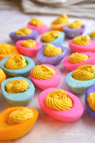 dyed deviled eggs