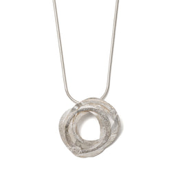 Silver Wrap Pendant Necklace