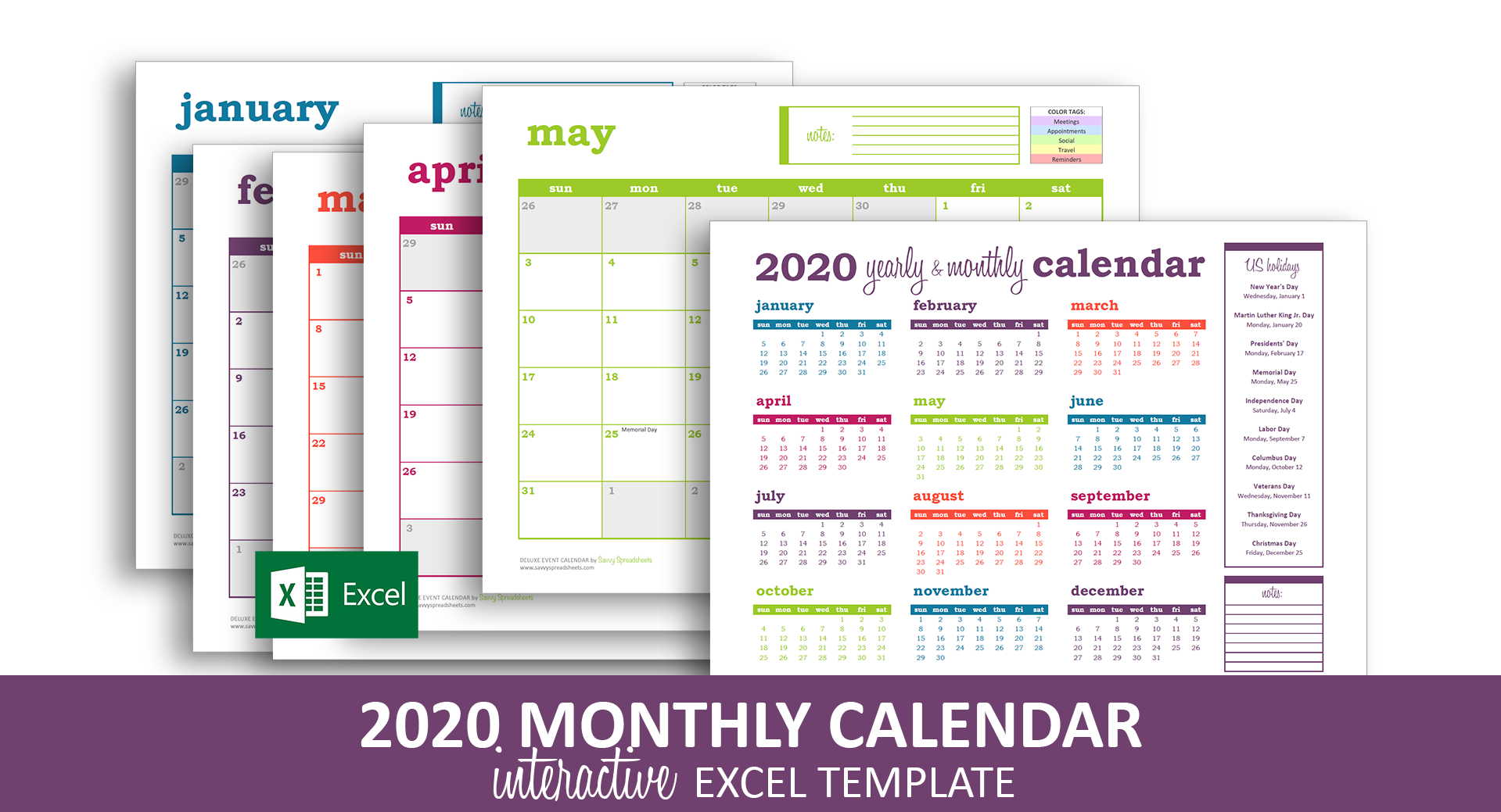 Yearly Event Calendar Template Excel