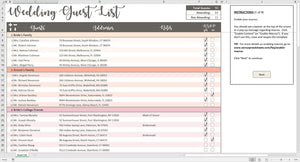 guest list template excel