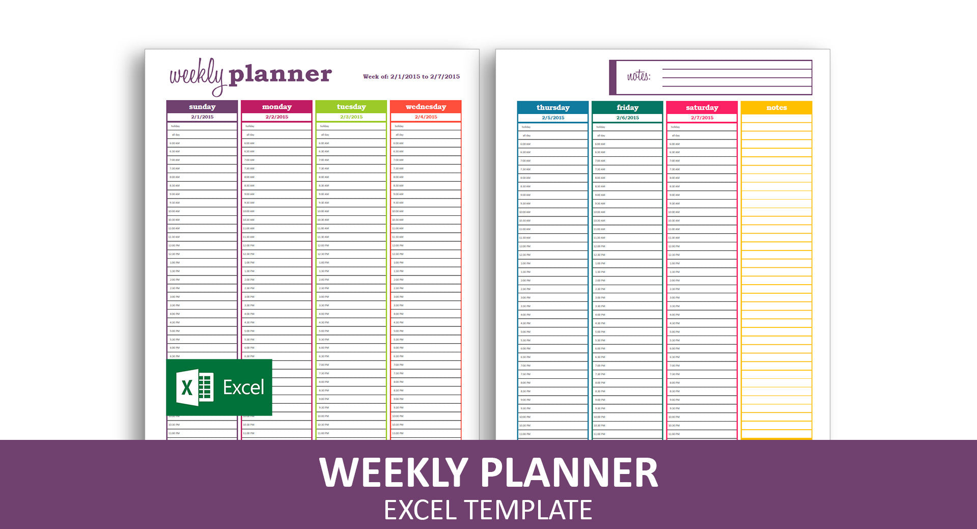 task planner template excel