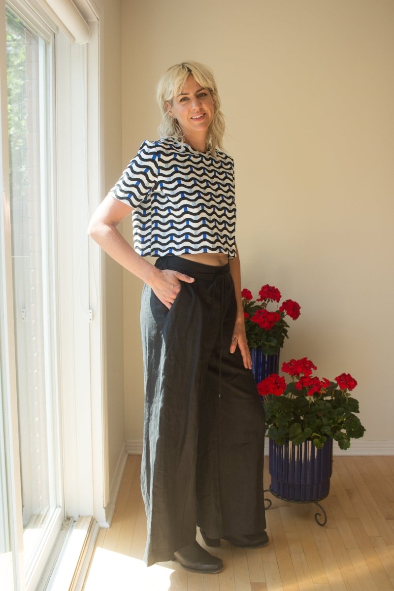 Eliza Faulkner Romy Pant (Black Linen)