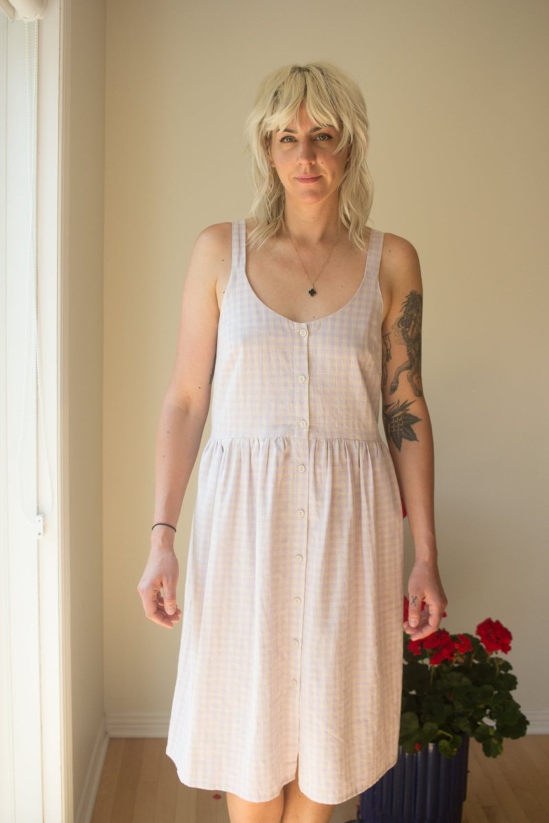 Eve Gravel Lallouz Dress - Natural/Lilac (In Store)