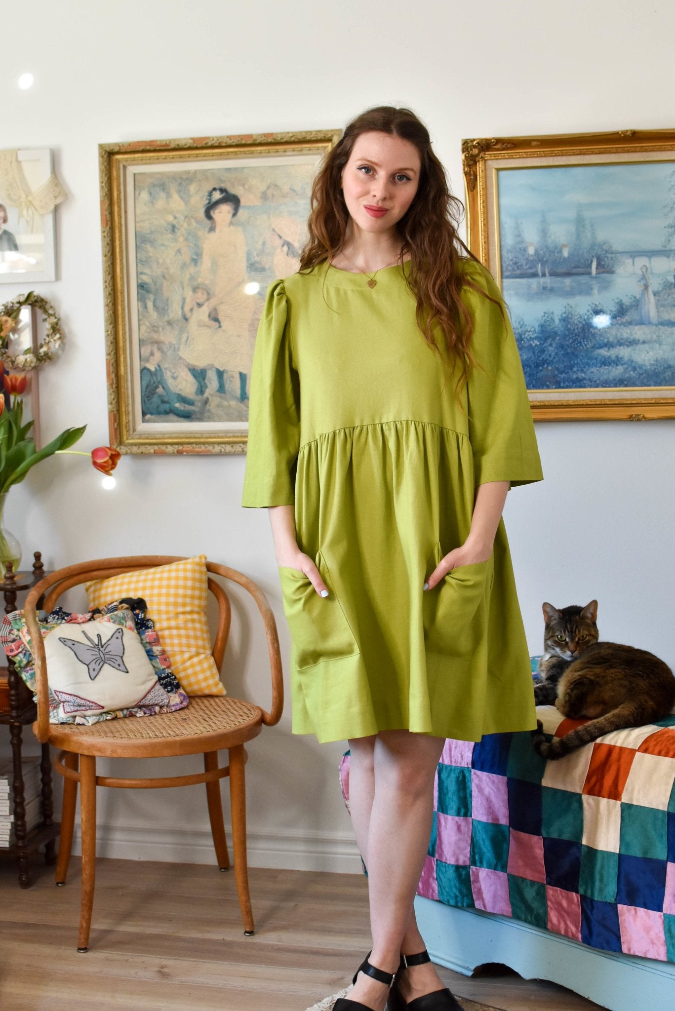 Birds of North America Chimney Swift Dress - Pear (Online Exclusive)