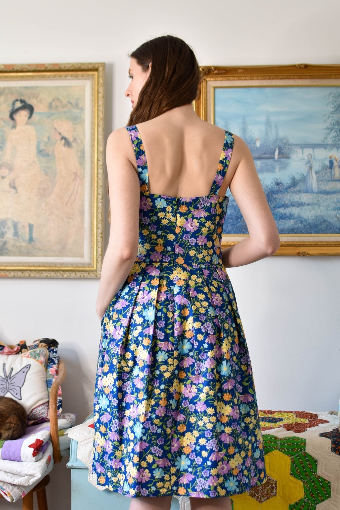 Birds of North America Grosbeak Dress - Blue Meadow (Online Exclusive)